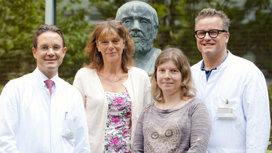 Professoren Bauersachs, Hilfiker-Kleiner, Patientin Bianca W. und Prof von Kaisenberg