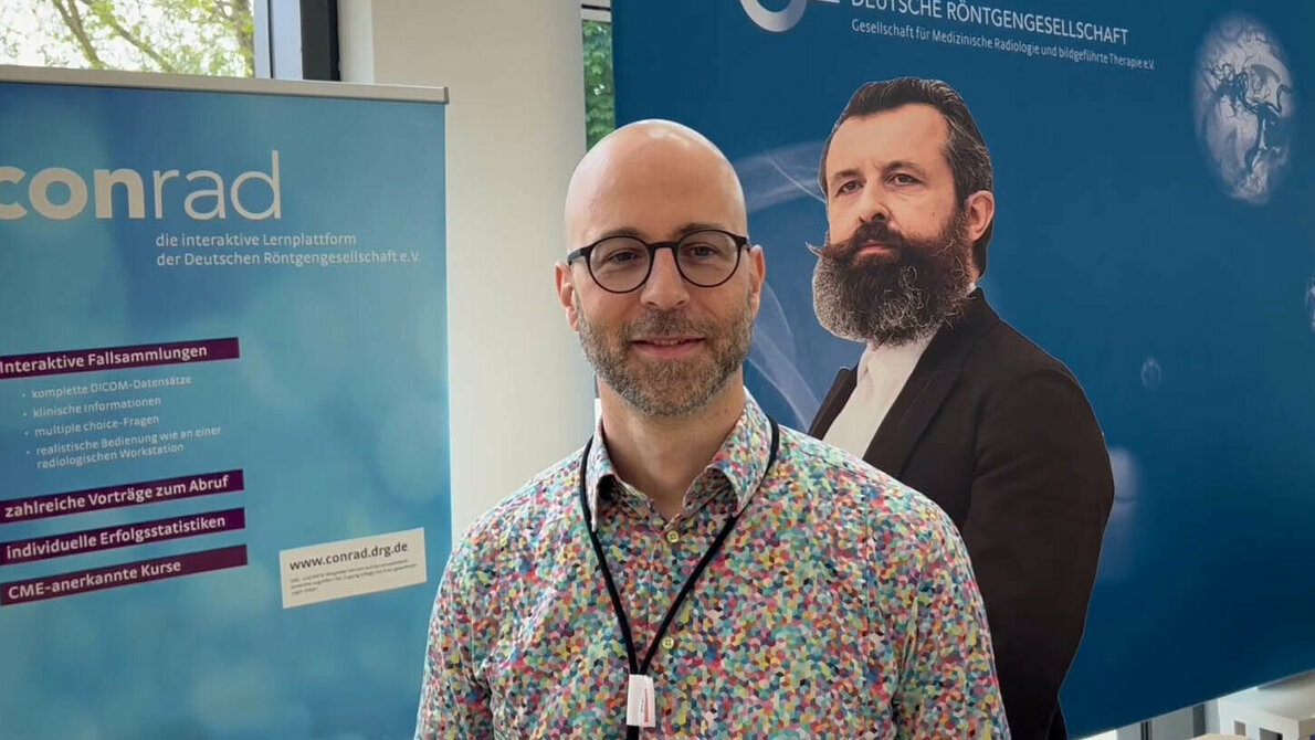 Interviews mit Dr. Heye (Bild) und Dr. Redenius vom Röntgenkongress 2023