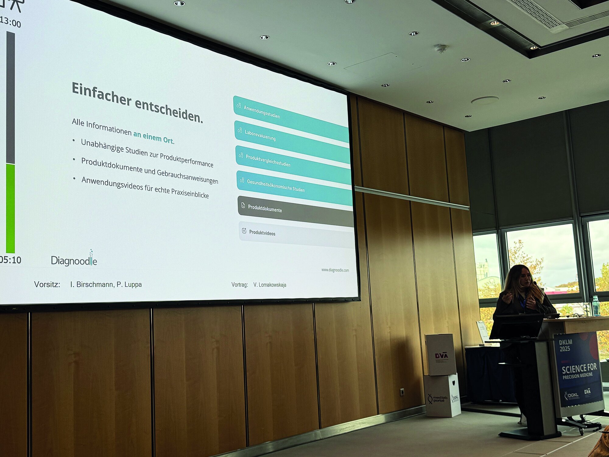 Violeta Lomakowskaja stellt Diagnoodle vor.