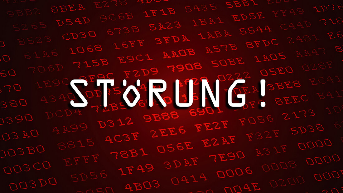 Unzureichende Kommunikation bezüglich Systemausfall im Labor Grafik mit der Meldung „Störung!“
