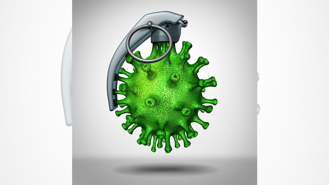 Ein Virus als Handgranate.