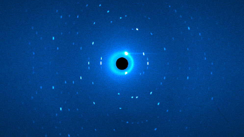 Beugungsbild des Proteinkristalls