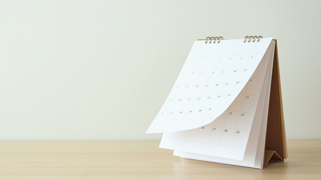 Foto eines Abreißkalenders