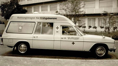 Foto des ersten Baby-Notarztwagens