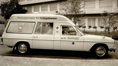 Foto des ersten Baby-Notarztwagens