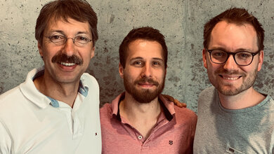 Prof. Dirk Busch, Thomas Müller und Kilian Schober