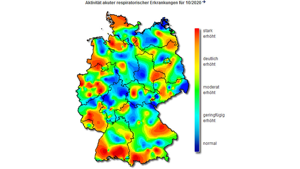 Aktivität akuter respiratorischer Erkrankungen für 10/2020