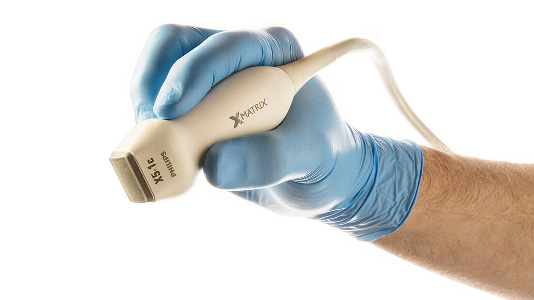 Philips mit neuem xMATRIX TTE-Schallkopf Produktfoto: xMATRIX TTE-Schallkopf von Philips