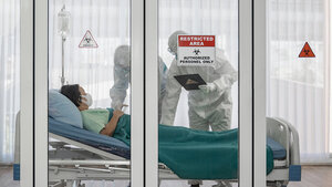 Titelbild zum Fachbeitrag über COVID-19-Ausbrüche im Krankenhaus