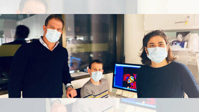 Prof. Florian Bassermann, Michael Heider und Vanesa Fernández  TUM