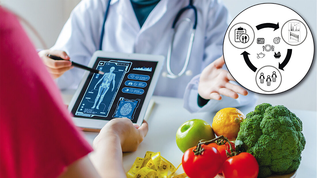 Titelbild des Beitrags zum Schwerpunktthema über Biomarker und Mikrobiom in der personalisierten Ernährung