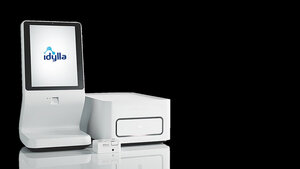 Foto der Idylla™ Konsole und eines Idylla™ Analysemoduls