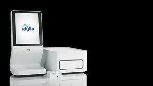 Foto der Idylla™ Konsole und eines Idylla™ Analysemoduls