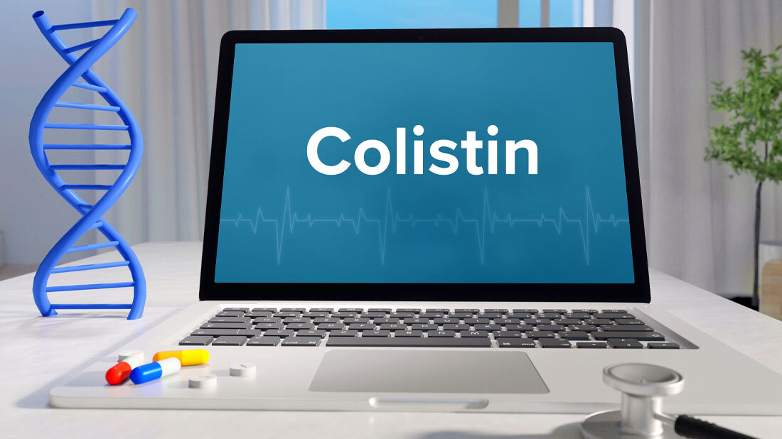 Bildschirm mit Anzeige Colistin