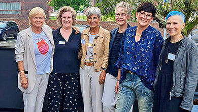 Gruppenfoto des Organisationsteam: Karin Thees, Stefanie Berger, Barbara Oschwald-Häg, Reinhild Herwartz, Maria Eiken, Jana Kirsten 