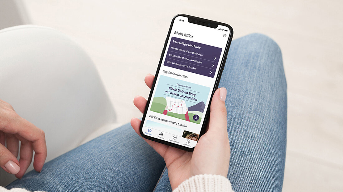 Mika-App auf einem Smartphone
