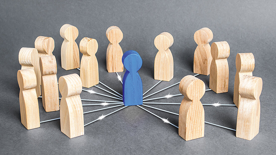 Symbolische Darstellung der Stellung einer Führungskraft