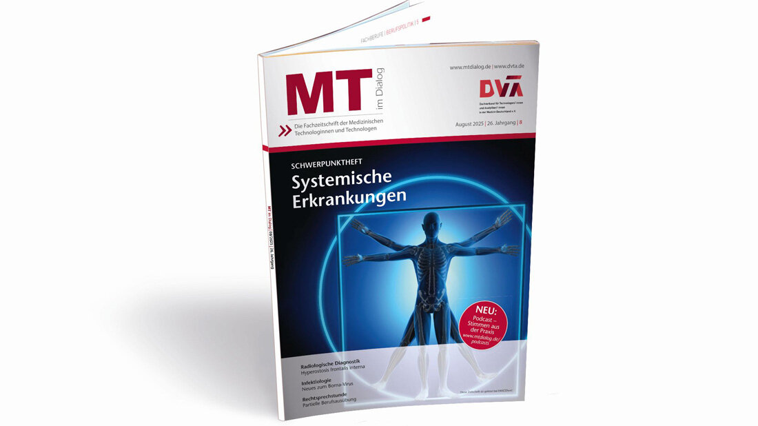 Cover der Ausgabe 8 aus 2025 der MT im Dialog mit dem Schwerpunkt "systemische Erkrankungen".