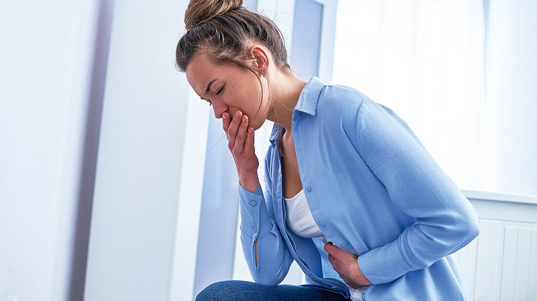 Picture of a woman with digestive problems