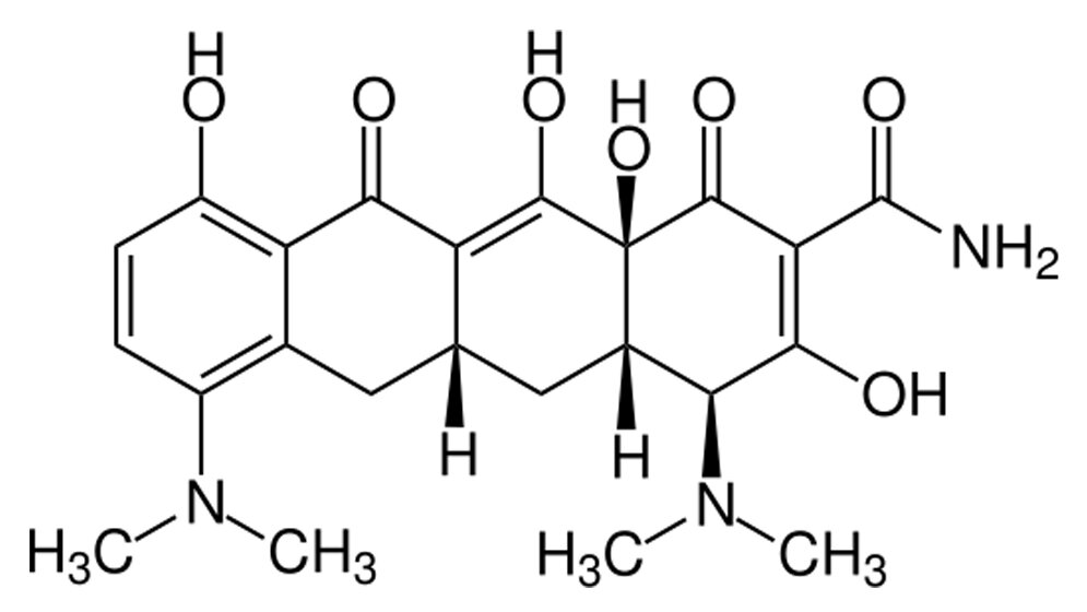 Strukturformel von Minocyclin 