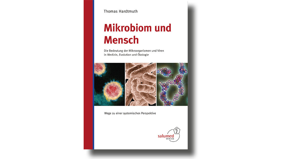 Mikrobiom und Mensch Cover des Buchs „Mikrobiom und Mensch: Die Bedeutung der Mikroorganismen und Viren in Medizin, Evolution und Ökologie. Wege zu einer systemischen Perspektive“