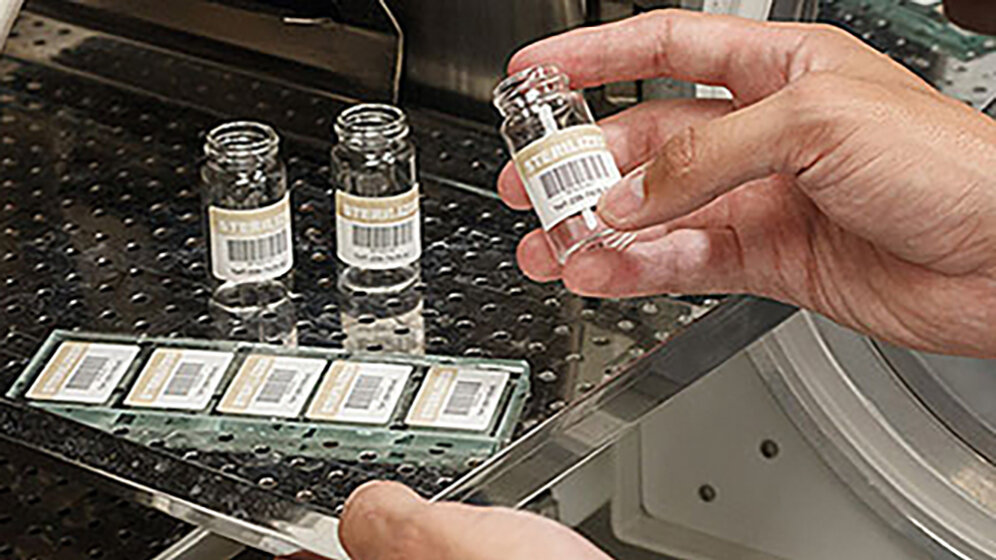 Etiketten mit Angabe zur Sterilisation