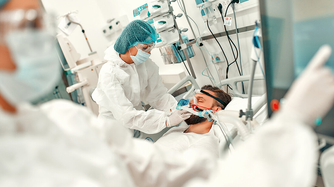 Patienten, Krankenhäuser und Gesundheitsökonomie durch nosokomiale Infektionen erheblich belastet Foto von einer Intensivstation