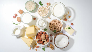 Titelbild des Fachbeitrags zum Schwerpunktthema Ernährung über veganen Milchersatz