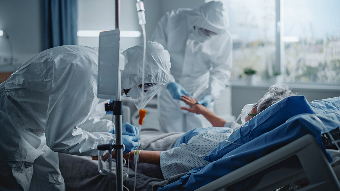 Titelbild des Fachbeitrags mit Überblick über die internationale Literatur zu nosokomialen Infektionen mit Schwerpunkt auf älteren Patienten