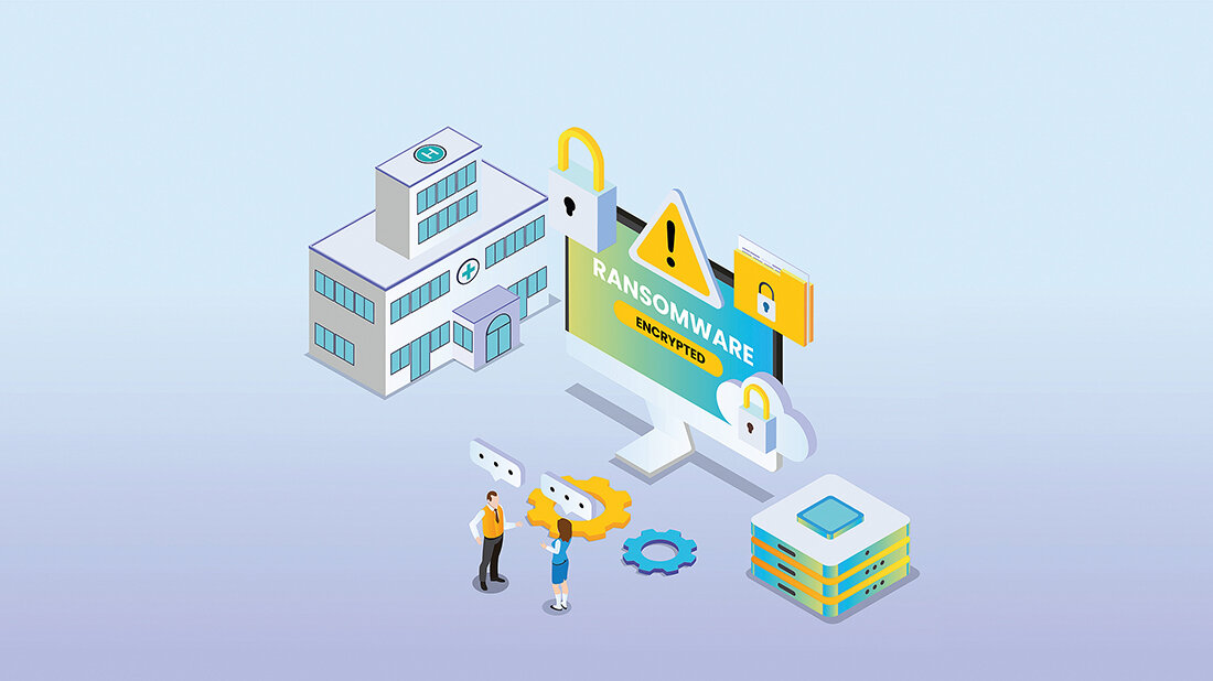 Schematische Darstellung der IT-Infrastruktur eines Krankenhauses