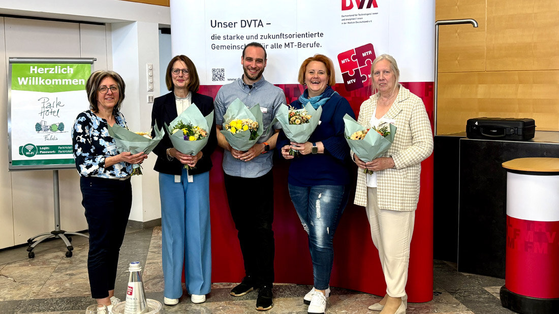 Der DVTA-Bundesvorstand: Constanze Eschholz, Christiane Maschek, Christian Oertel, Claudia Rössing und Maren Lintzel (von links)