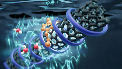 Nanoroehrchen.jpg Darstellung einer Kohlenstoff-Nanoröhre