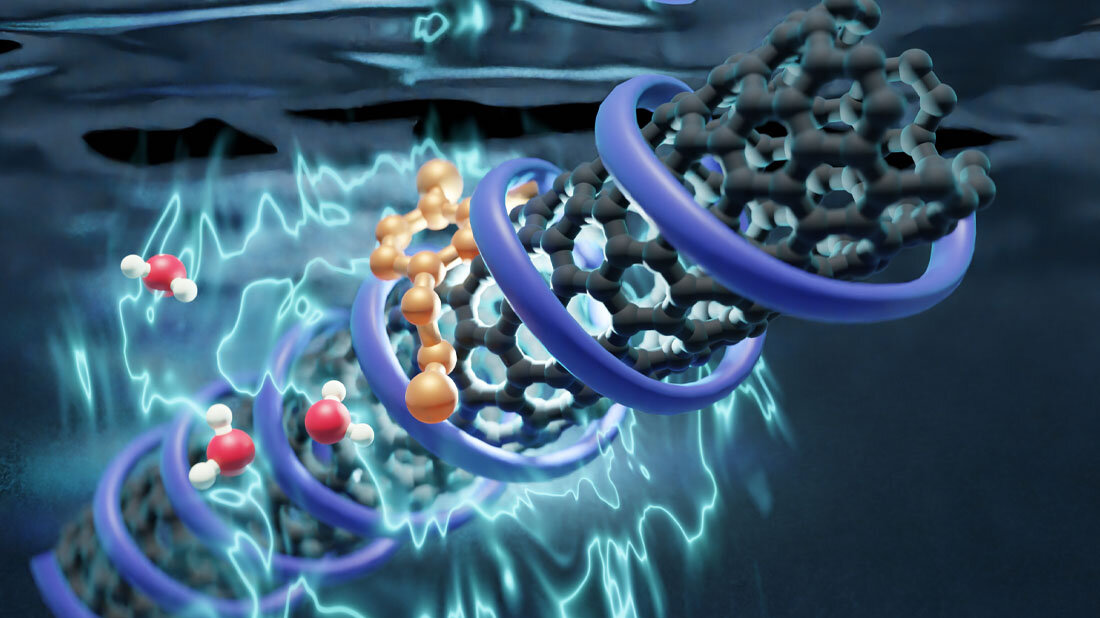 Nanoroehrchen.jpg Darstellung einer Kohlenstoff-Nanoröhre