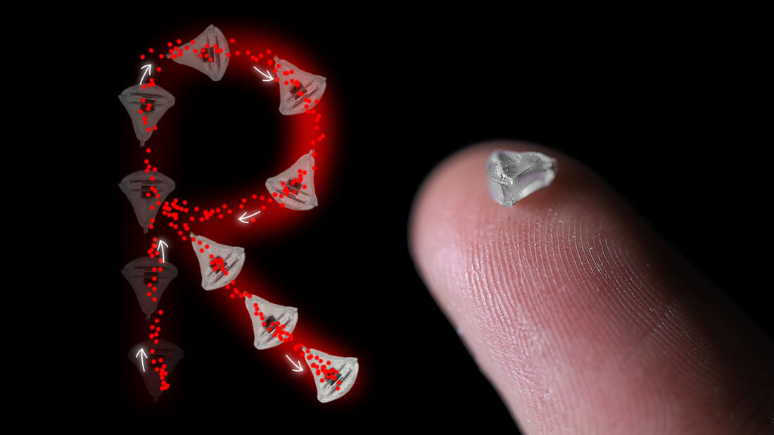 Miniaturroboter mit eingebautem SMOL-Tracker