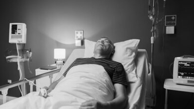 Patient mit Krankenhauspneumonie