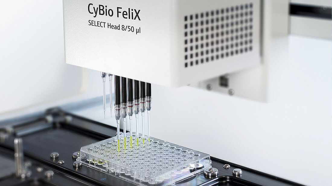 Foto der CyBio FeliX Liquid Handling Plattform