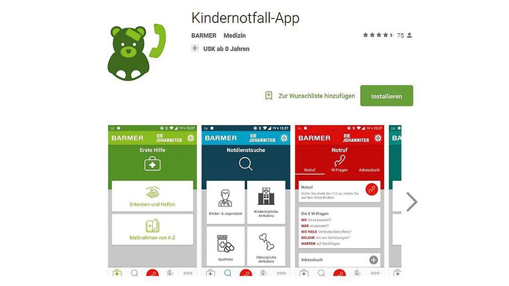 Medien Kindernotfall-App