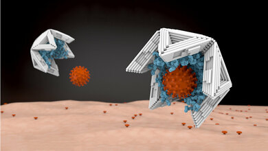 Nano-Halbschalen aus DNA-Material 