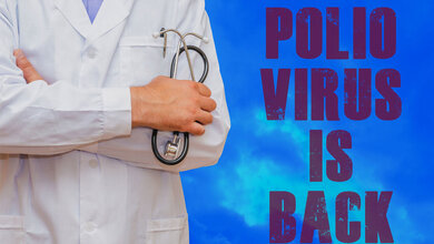 Polio is back Schriftzug