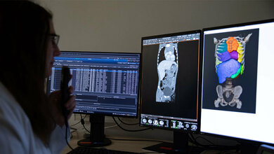 Professor Dr. Diane Renz am Bildschirm