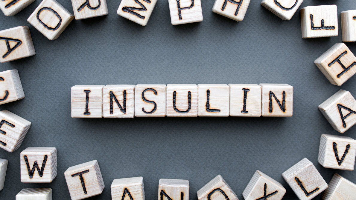 Würfel mit Aufdruck Insulin