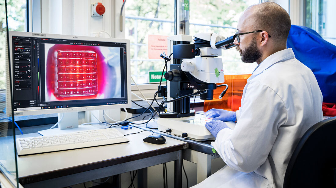 Bioprinting_Benedikt_Kaufmann.jpg Benedikt Kaufmann, Bioingenieur am Centrum für Angewandtes Tissue Engineering und Regenerative Medizin (CANTER) der Hochschule München