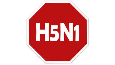 Stoppschild mit H5N1