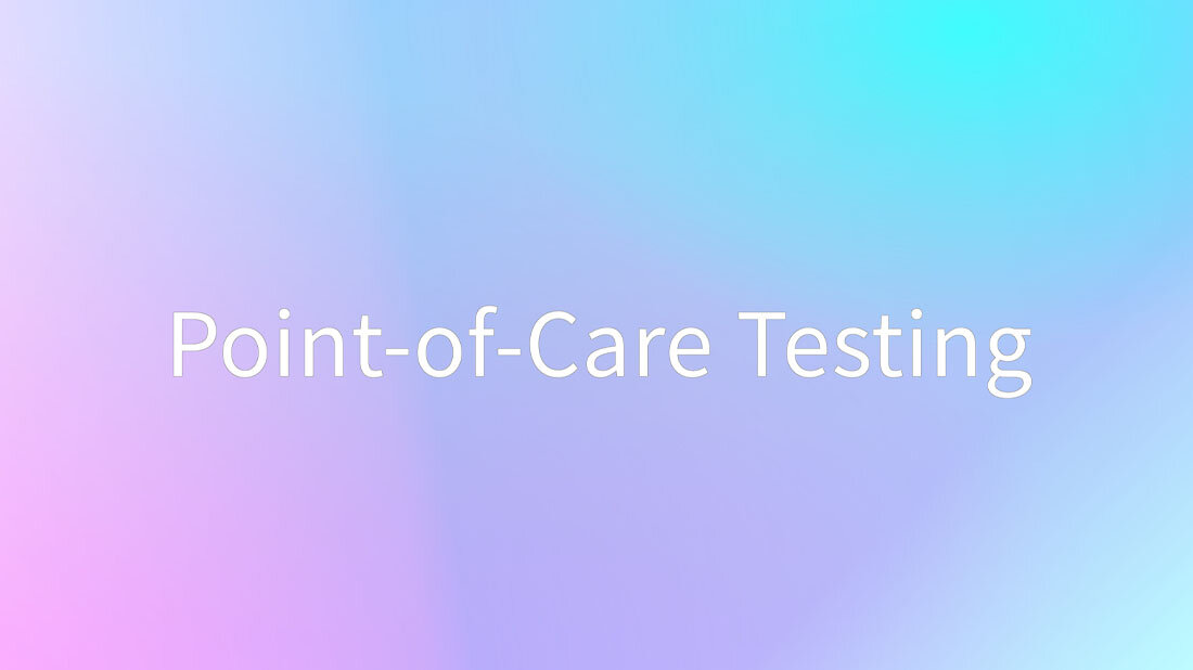 Schriftzug Point of Care Testing