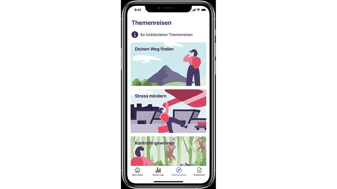 Screenshot der App Mika