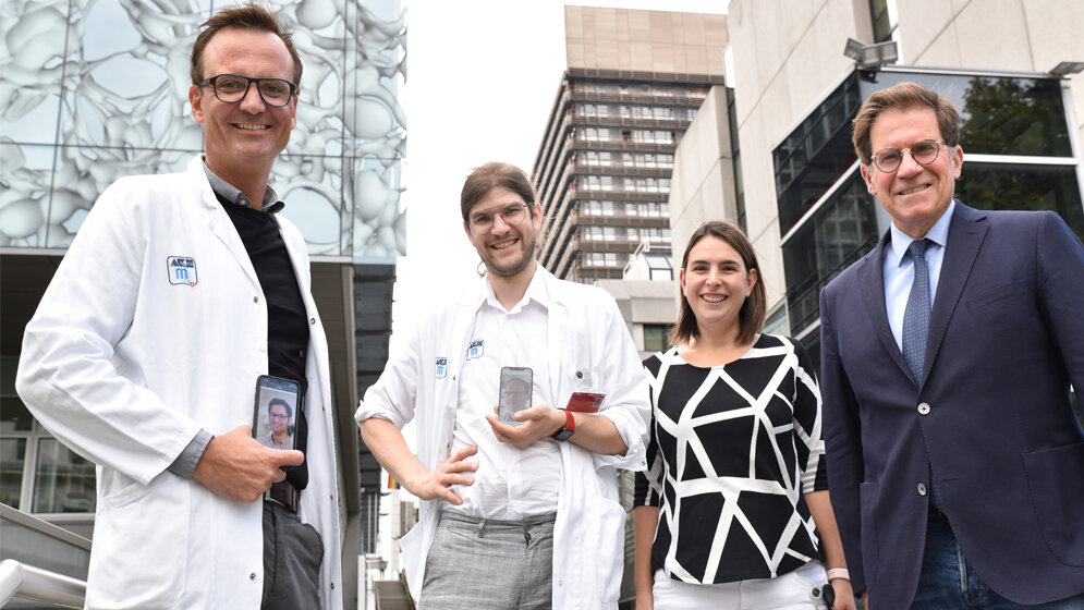 Philipp Staber, Christoph Kornauth, Tea Pemovska und Giulio Superti-Furga