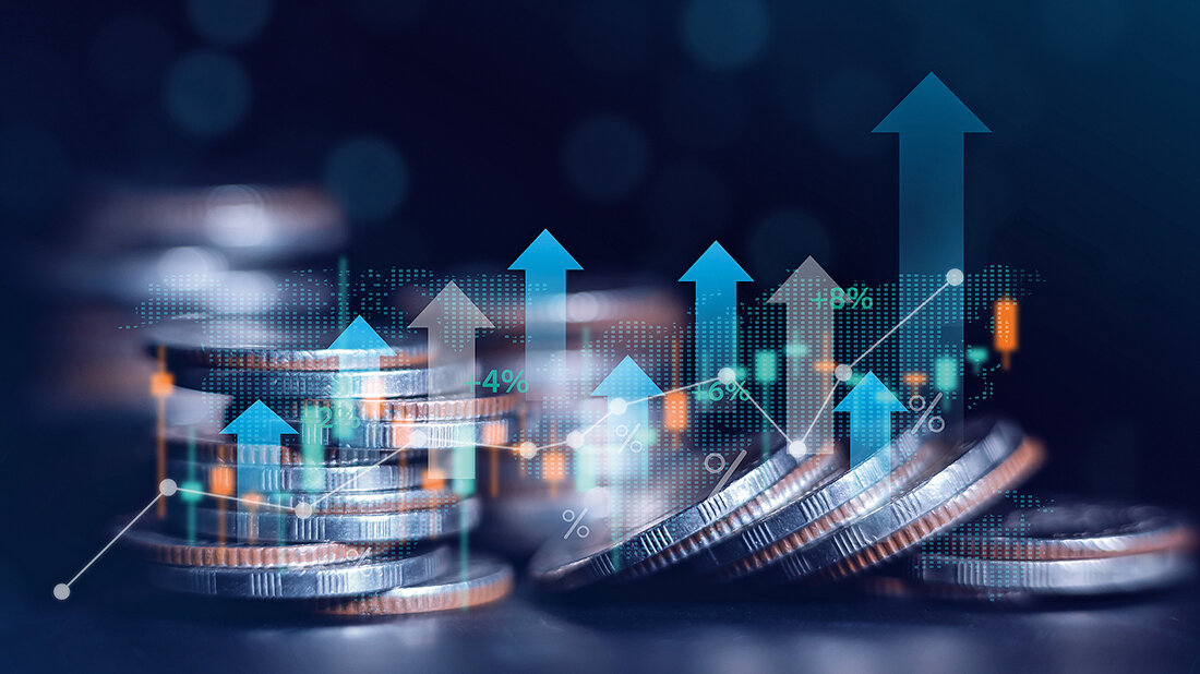 Symbolische Collage zum Thema Finanzen