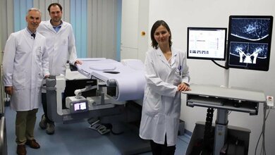 Prof. Meinrad Beer, Dr. Benedikt Schwab und Stefanie Lorenz 