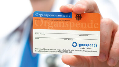 Foto eines Organspendeausweises