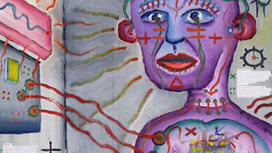 Weltwahrnehmung einer Person mit Schizophrenie